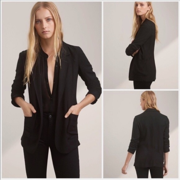 Talula 'Kent' Rayon Open Front Blazer Cardigan/Size 6 - Picture 2 of 9